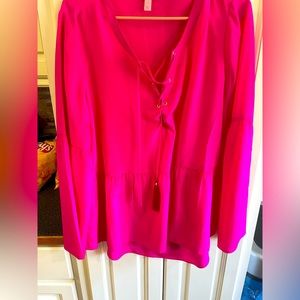 Lilly Pulitzer Fuchsia Blouse Large